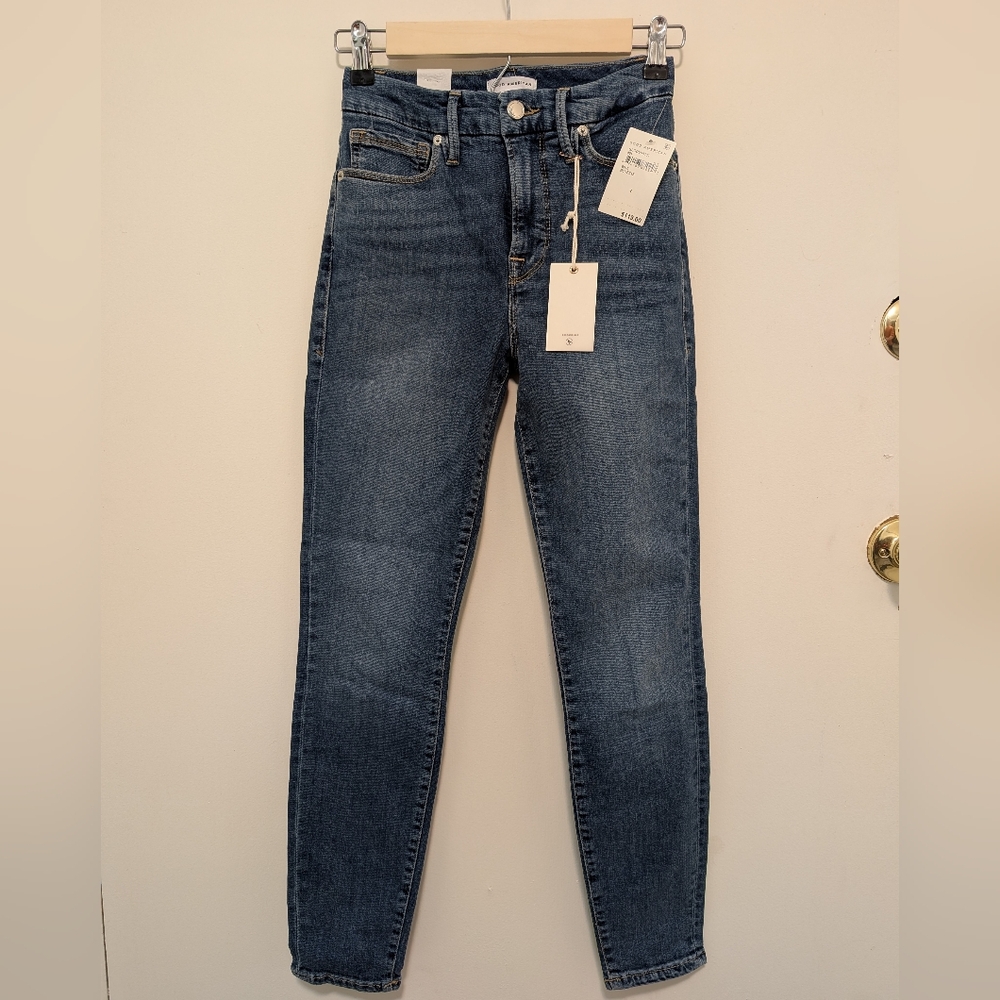 Good American 2/26 Good Legs Crop Jeans - 27" inseam